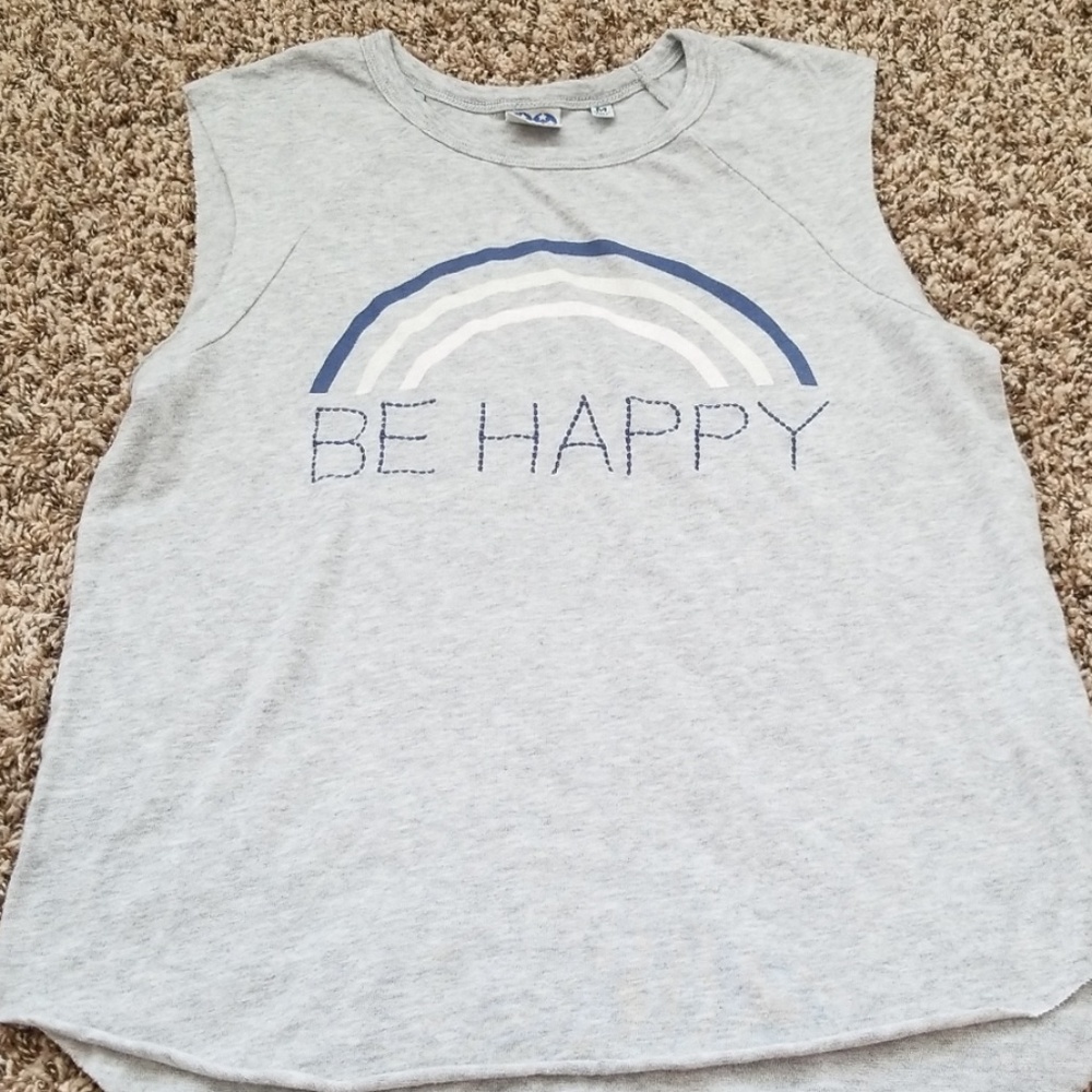 Junk food Disney be happy gray muscle tank